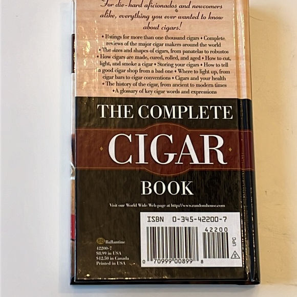 The Complete Cigar Book EUC Cigar History, More than 1,000 Cigar Ratings - Picture 2 of 7